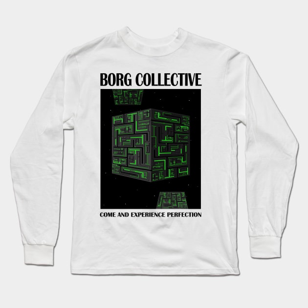 Star Trek - Travel Poster Borg Collective Long Sleeve T-Shirt by AdriansFinalFrontier